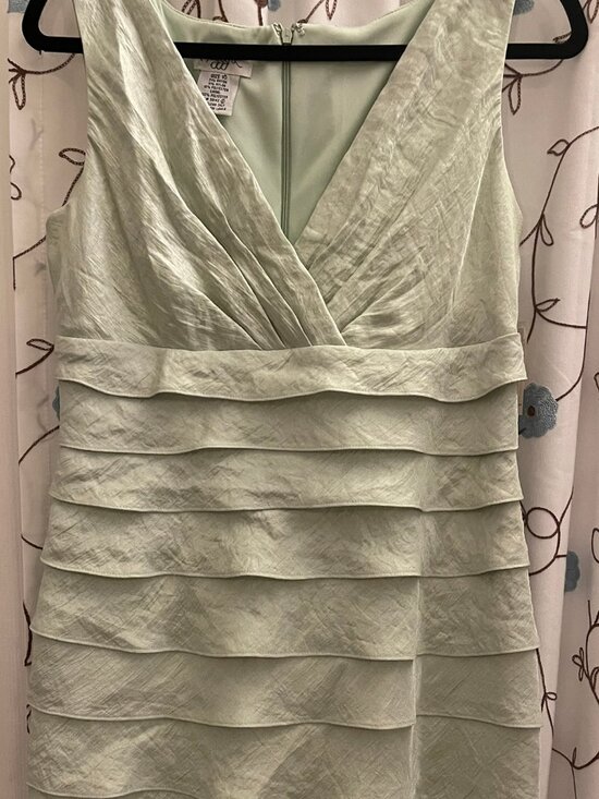 Maggy London Dresses & Skirts - NWT Maggy L SZ 10 Sage Green Tiered Ruffle Cocktail Dress